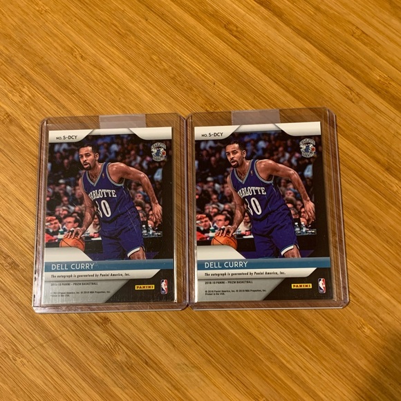 18-19 Panini Prizm DEL CURRY Charlotte Hornets NBA Autograph Signed Auto - LOT 2 - Picture 5 of 5